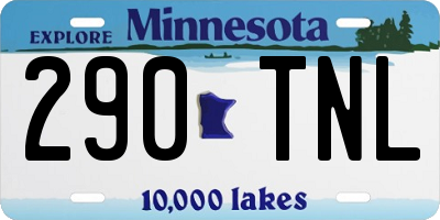 MN license plate 290TNL