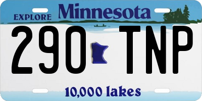 MN license plate 290TNP