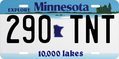MN license plate 290TNT