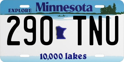 MN license plate 290TNU