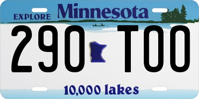 MN license plate 290TOO