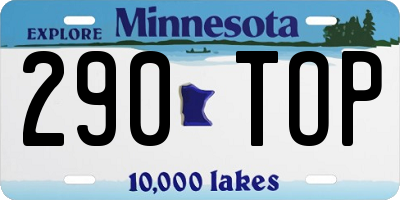 MN license plate 290TOP