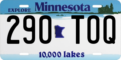 MN license plate 290TOQ