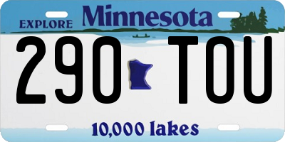 MN license plate 290TOU