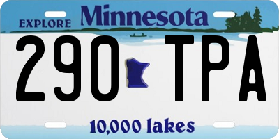 MN license plate 290TPA