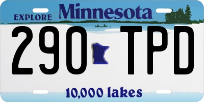 MN license plate 290TPD