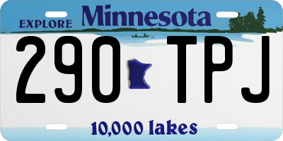 MN license plate 290TPJ
