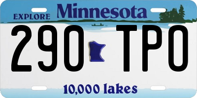 MN license plate 290TPO