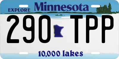 MN license plate 290TPP