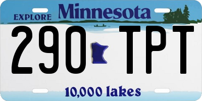 MN license plate 290TPT