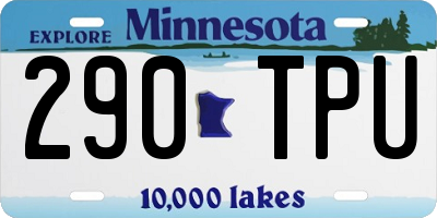 MN license plate 290TPU
