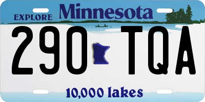 MN license plate 290TQA