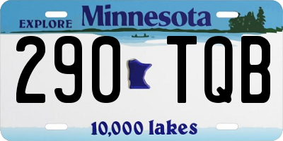 MN license plate 290TQB