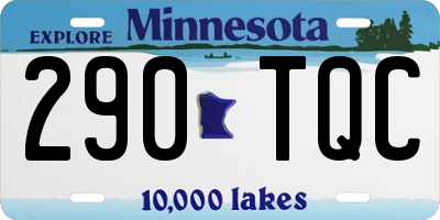 MN license plate 290TQC