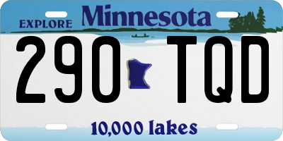 MN license plate 290TQD