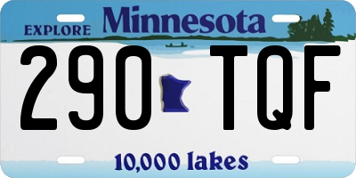 MN license plate 290TQF