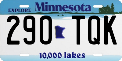 MN license plate 290TQK