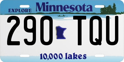 MN license plate 290TQU