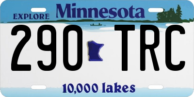 MN license plate 290TRC