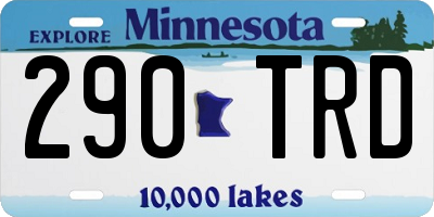 MN license plate 290TRD
