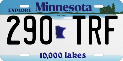 MN license plate 290TRF