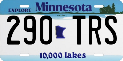 MN license plate 290TRS