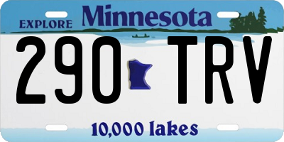 MN license plate 290TRV