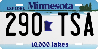 MN license plate 290TSA
