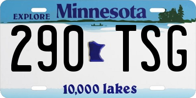 MN license plate 290TSG