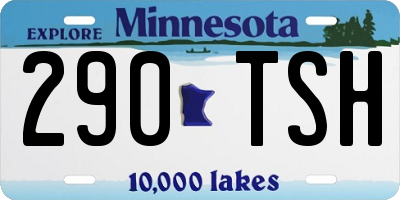MN license plate 290TSH