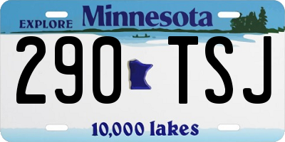 MN license plate 290TSJ