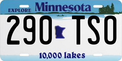 MN license plate 290TSO