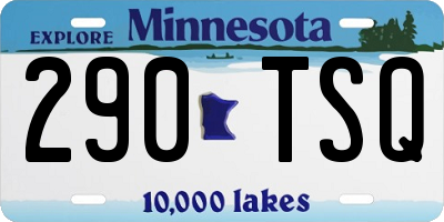 MN license plate 290TSQ
