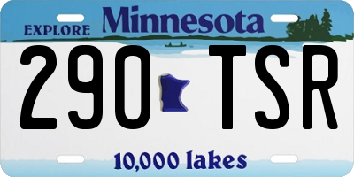 MN license plate 290TSR