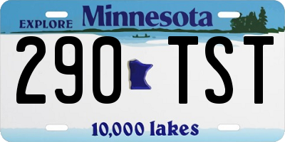 MN license plate 290TST