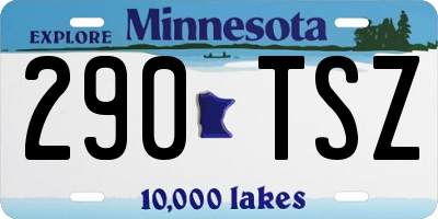 MN license plate 290TSZ