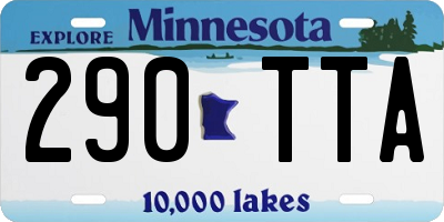 MN license plate 290TTA