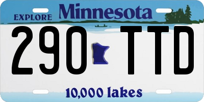 MN license plate 290TTD