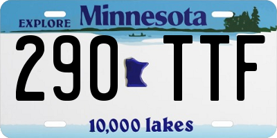 MN license plate 290TTF