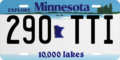 MN license plate 290TTI