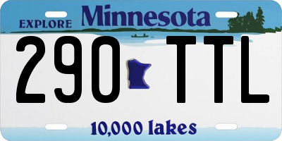 MN license plate 290TTL