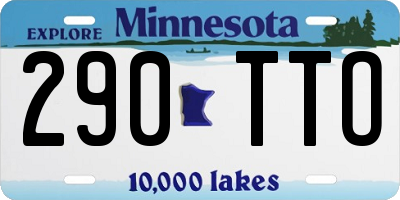 MN license plate 290TTO