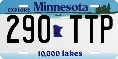 MN license plate 290TTP