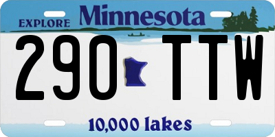 MN license plate 290TTW