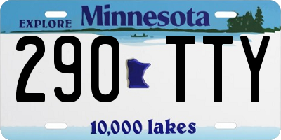 MN license plate 290TTY