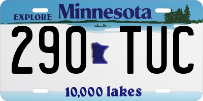 MN license plate 290TUC