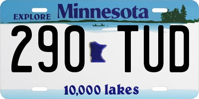 MN license plate 290TUD