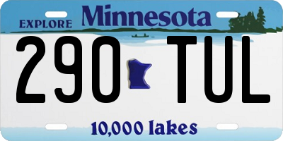 MN license plate 290TUL