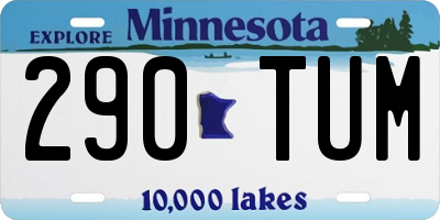 MN license plate 290TUM