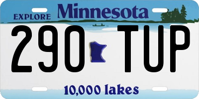 MN license plate 290TUP